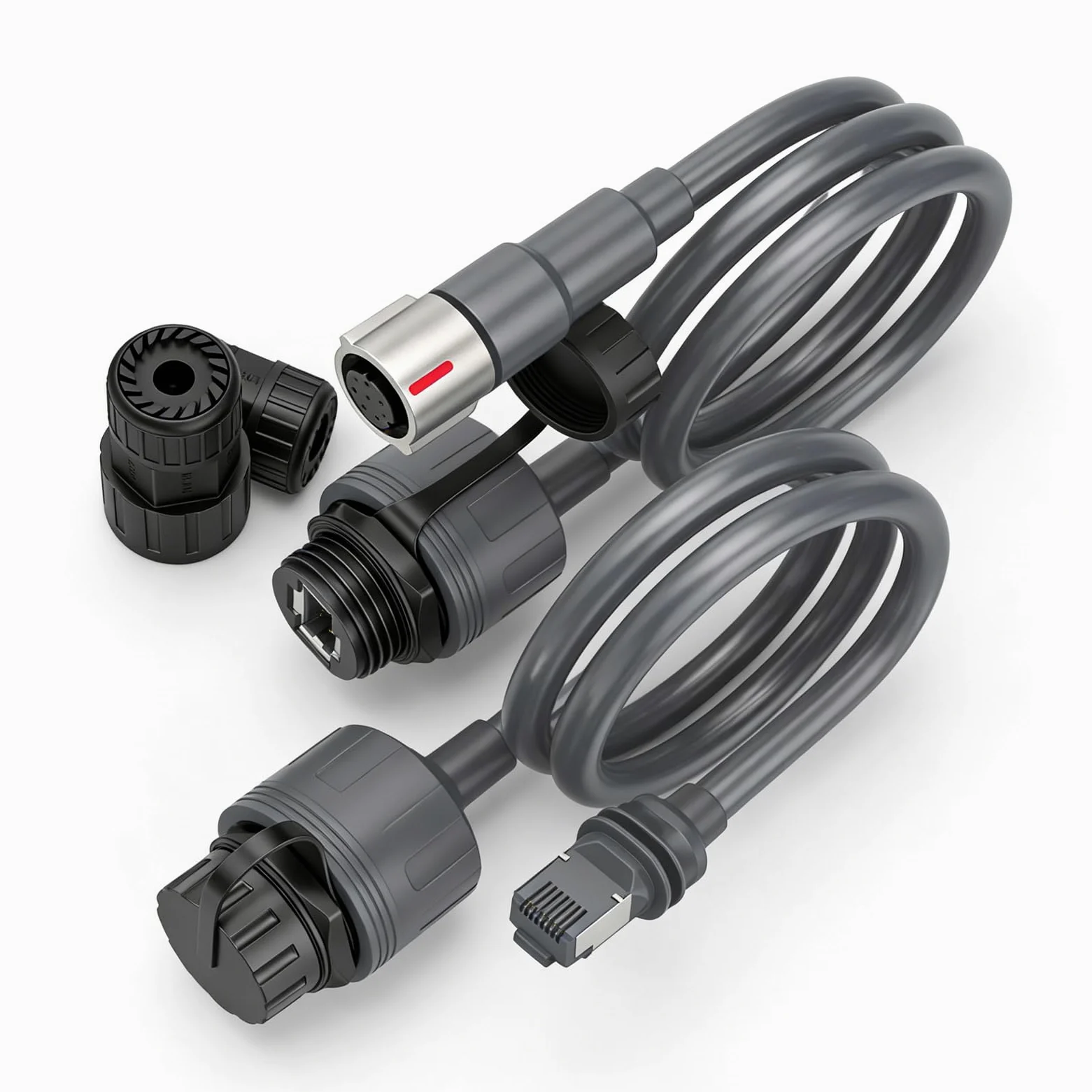 FTVOGUE Connecteur RJ45 Rectangulaire Satellite Haute Vitesse, Connecteur | IP68 étanche, plug and play, construction 23AWG, polyvalent
