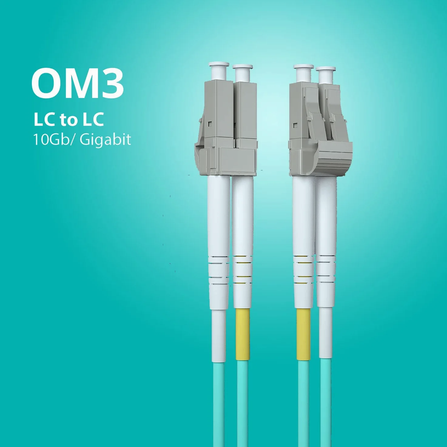 Lot de 10 câbles de raccordement en fibre OM3 LC vers LC, 10 Go, multimode Duplex LC-LC UPC MMF 50/125um, LSZH, vert, pour émetteur-récepteur SFP, routeur, réseau de fibre, 3 m