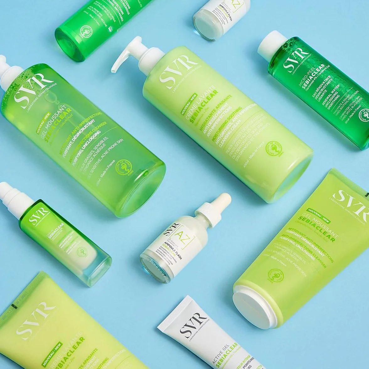 SVR Sebiaclear Gel Moussant Nettoyant purifiant anti-imperfections 200 ml Gluconolactone 4% acide salicylique 0.5%