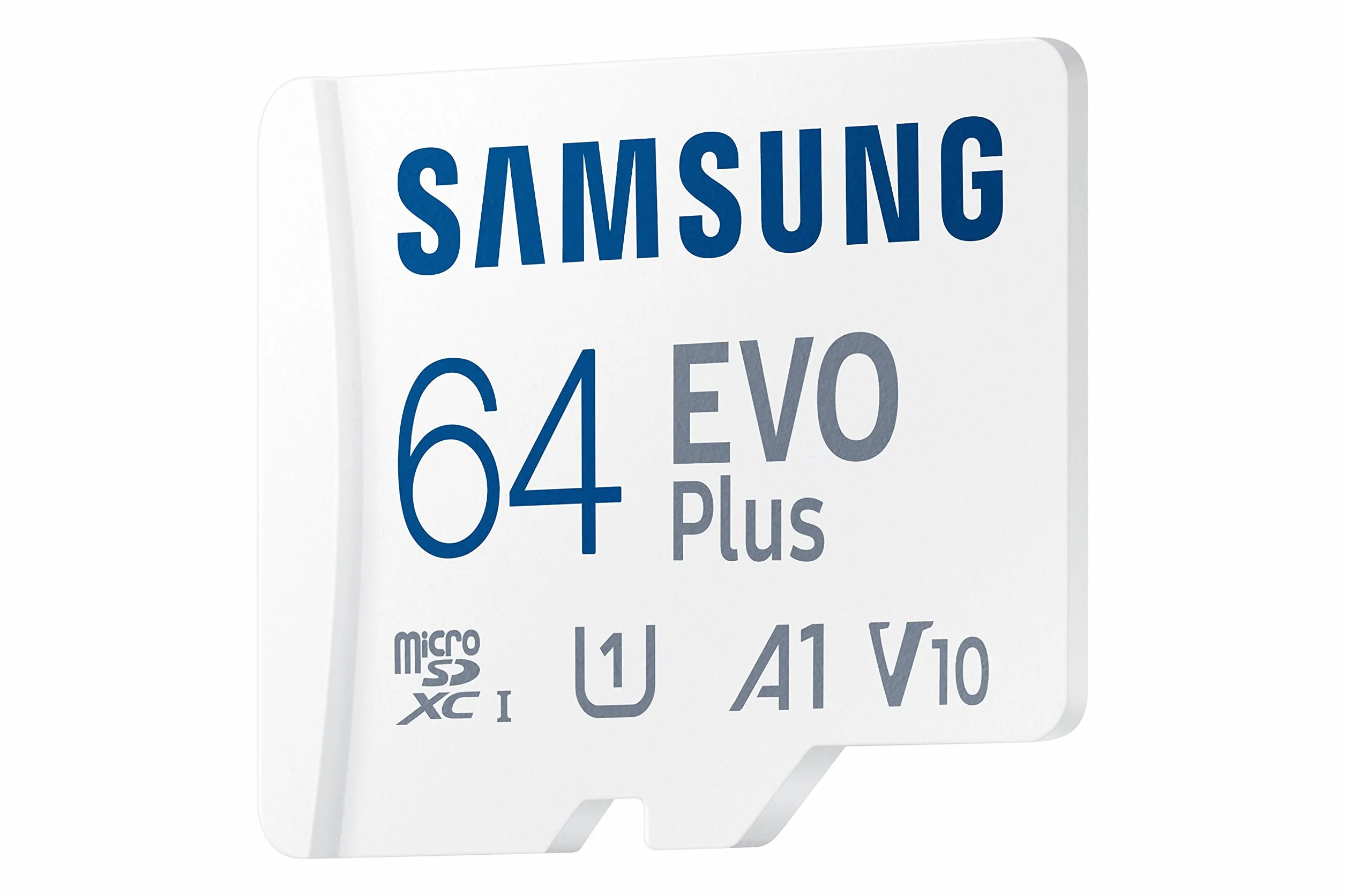 Samsung Carte mémoire microSD Evo Plus 64 Go SDXC U1 Classe 10 A1 130 Mo/s Adaptateur