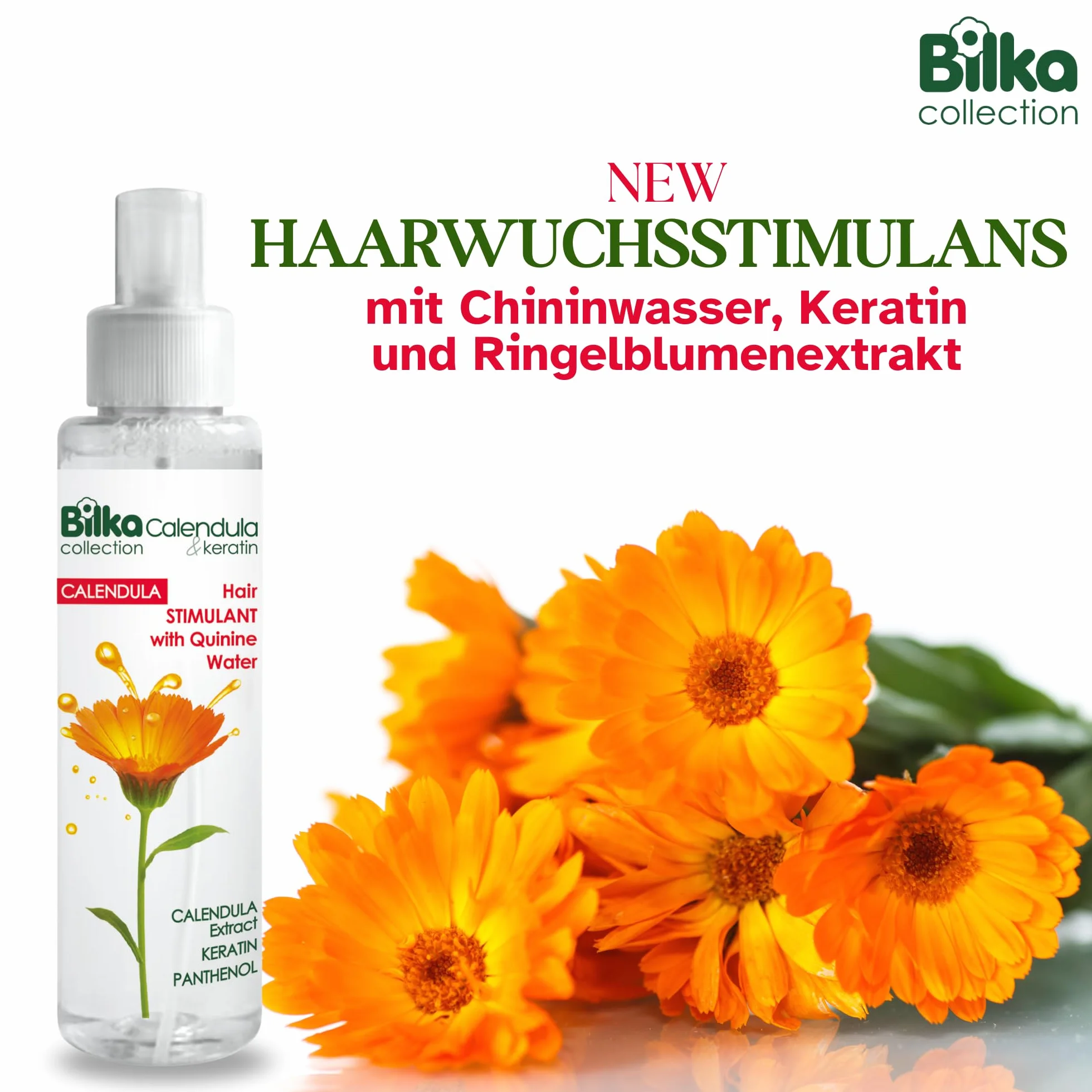 Stimulans de croissance des cheveux au calendula et à la kératine - Soin capillaire