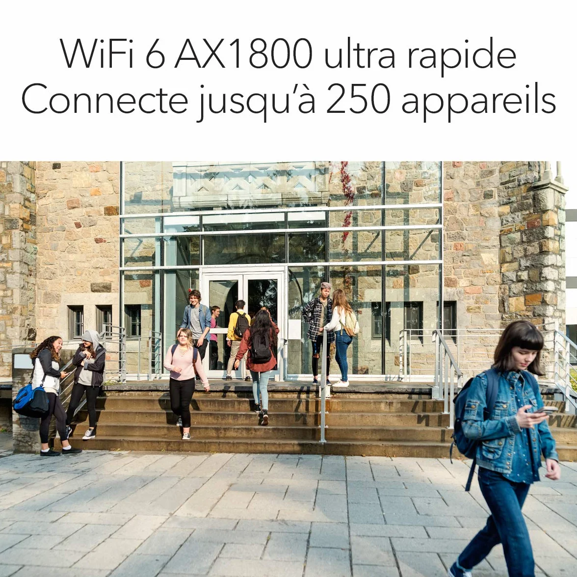 NETGEAR Repeteur WiFi Exterieur (WAX610Y) Point d'accès WiFi 6 Bi-Band AX1800, Jusqu'à 250 appareils, Ethernet 2.5G, IP55 Résistant aux Intempéries, Gestion à Distance Insight, Alimenté en PoE+