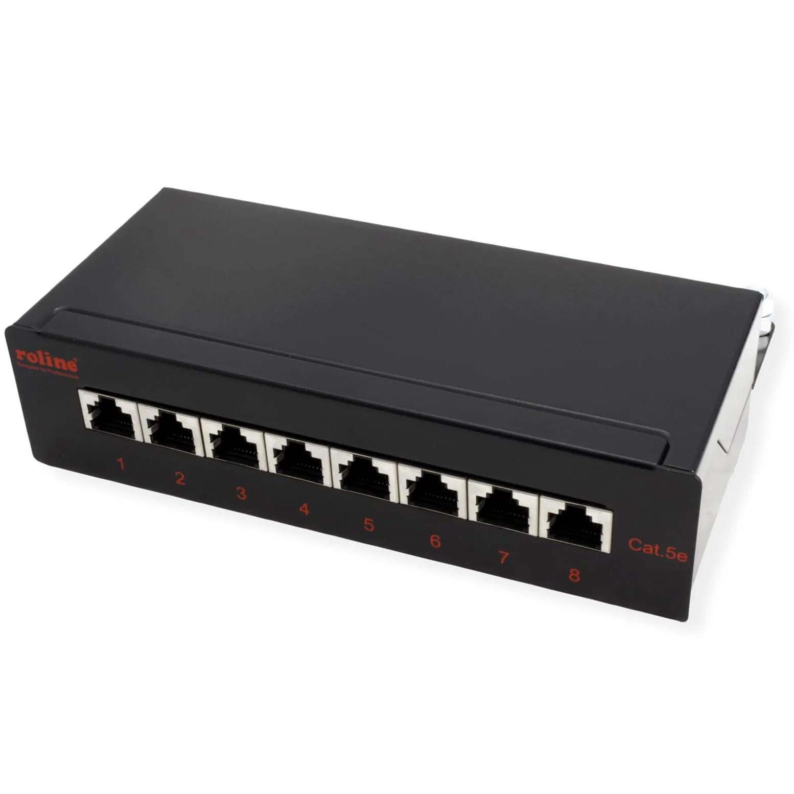 Roline Panneau de raccordement Cat 5e 8 ports Noir (Import Royaume Uni)