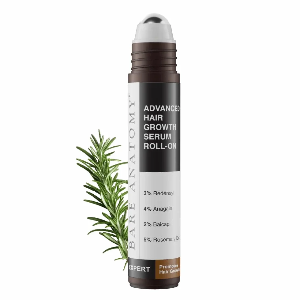 Bare Anatomy Sérum de Croissance des Cheveux Avancé Roll-On 25 ml 3% Rédensyl 4% Anagaine 2% Baïcapil 5% Romarin