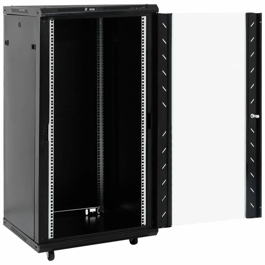 Armoire Rack Serveur, Armoire Réseau Coffret de réseau 22U 19" IP20 Noir 60x60x120 cm
