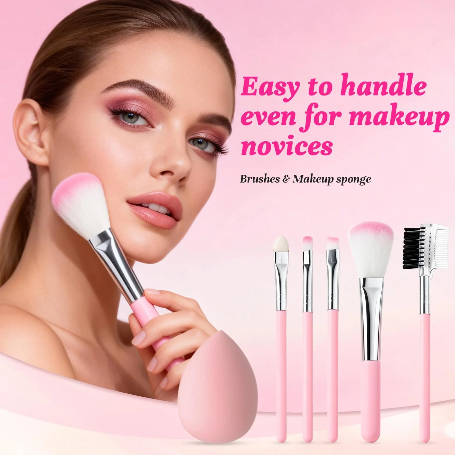Coffret Maquillage Femme Tout-en-un avec Fond de Teint, Palette Fard à Paupières, Blush, Correcteur, Brillant à Lèvres, Eyeliner, Mascara