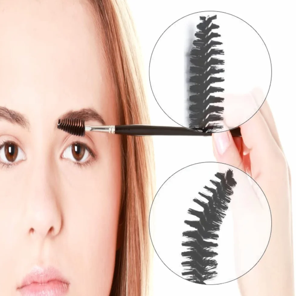 Brosse à Cils 3 Pcs, Peigne à Sourcils Portable pour Extension et Lifting