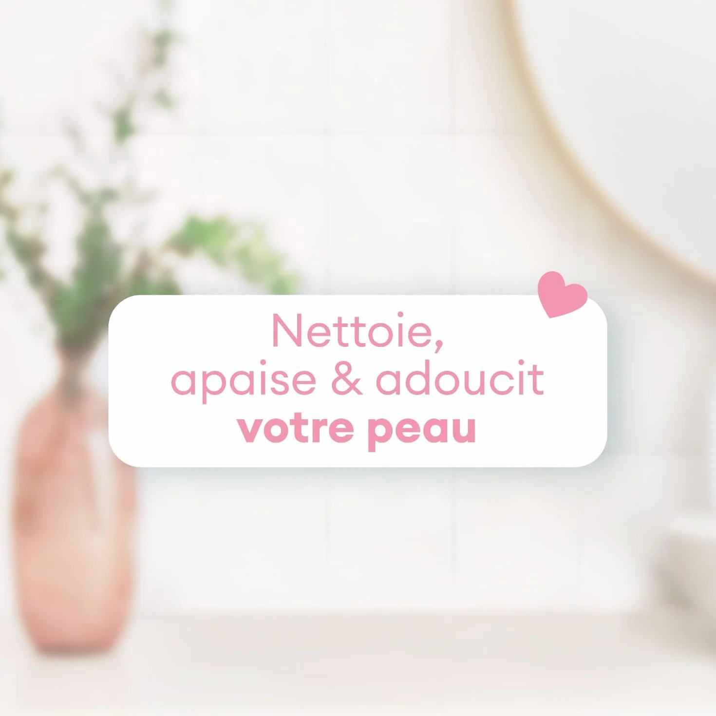 Cadum Crème Lavante Fleur de Cerisier & Huile d'Amande Douce Bio - 24h Anti-Dessèchement - pH Neutre Sans Savon - 100% Recyclé