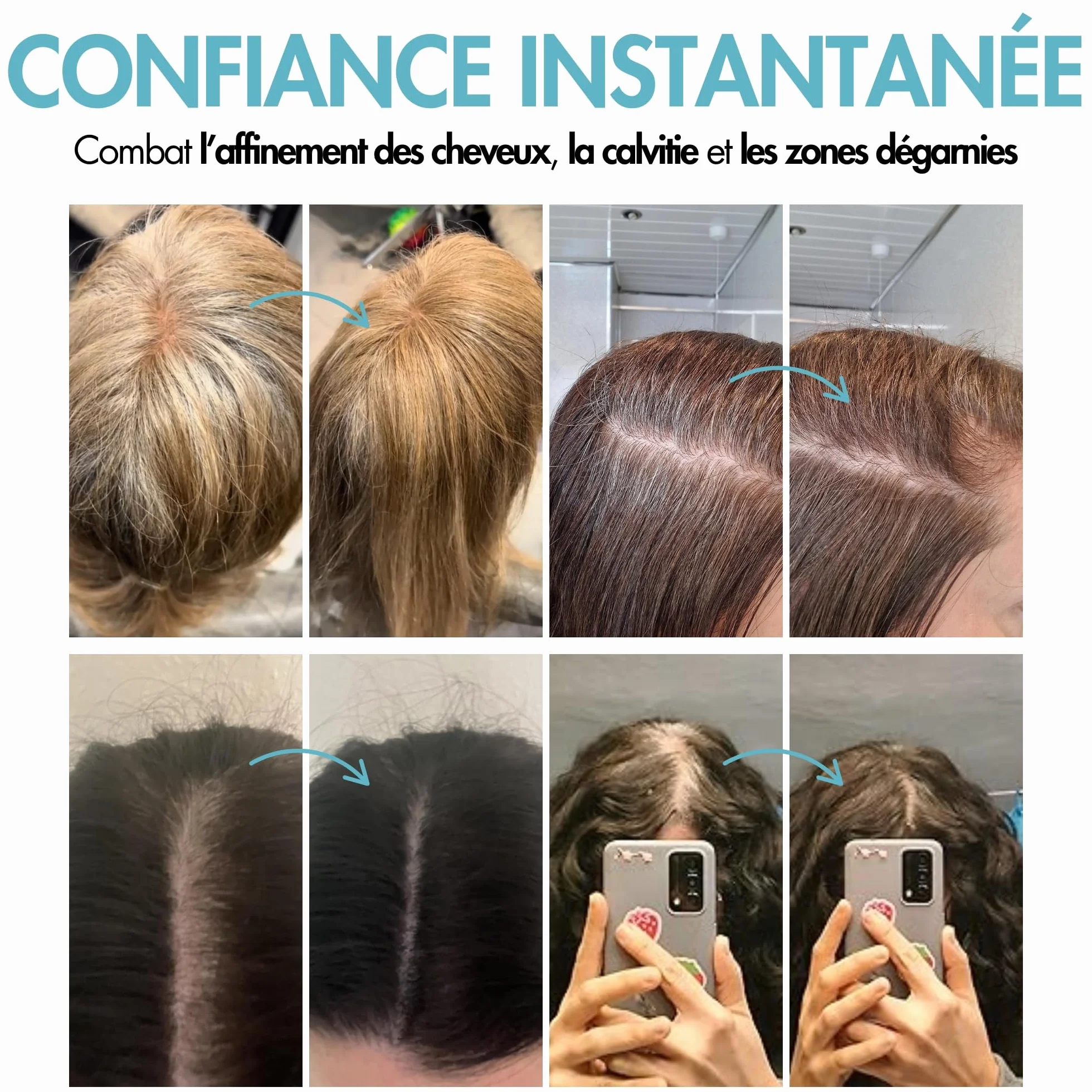 Hair Genetics Retouche Racines Cheveux - Coloration Cheveux Gris - Remplit les sourcils - Marron foncé