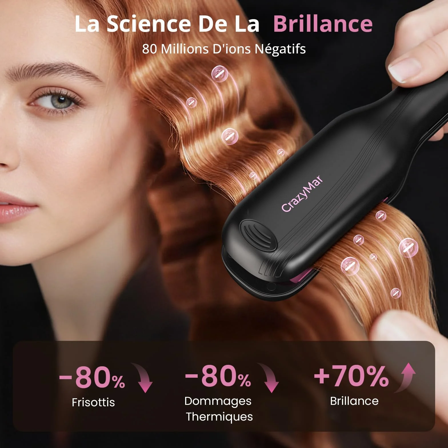 CrazyMar Fer à Onduler 25mm Céramique Chauffage Rapide 15s Minuteur Intelligent