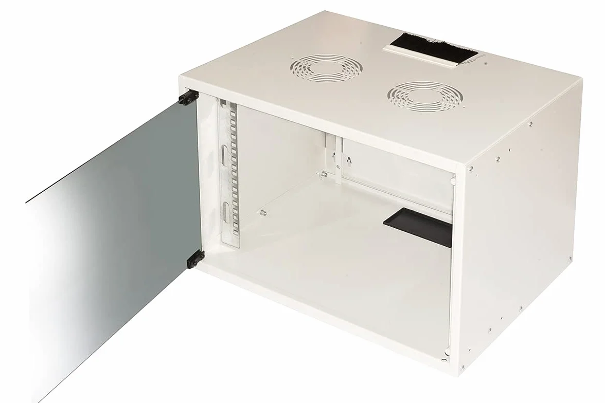 Link LK1907U40E Armoire Rack 19" DISSEMBLÉ 6 UNITÉ Mur (A) 370 X (L) 540 X (P) 400 MM Couleur Gris Porte Verre