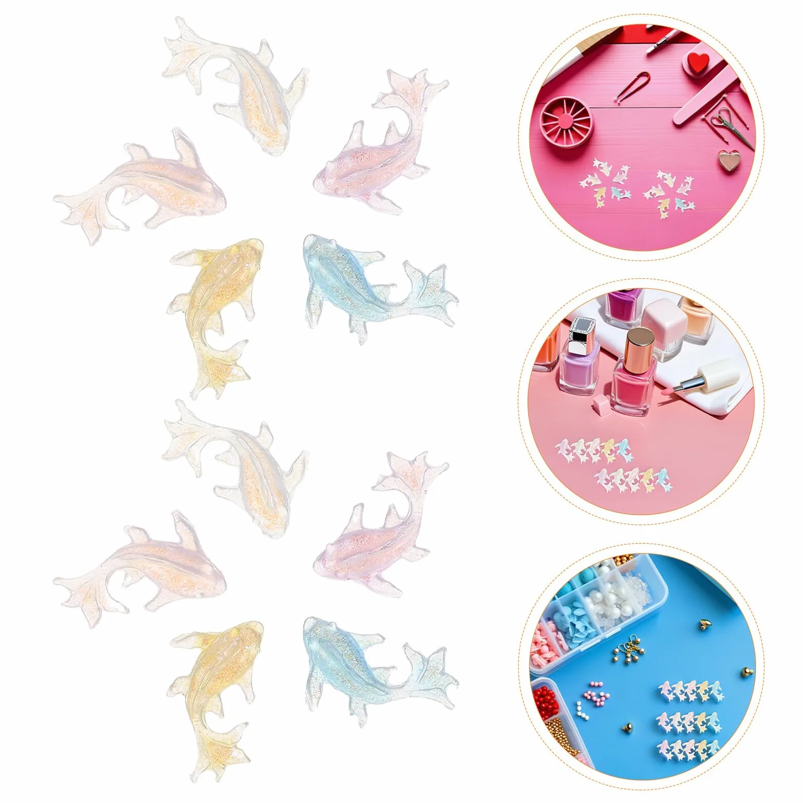 Figurines Miniatures en Résine Dauphin Homoyoyo 250 Pièces pour Nail Art Décoration