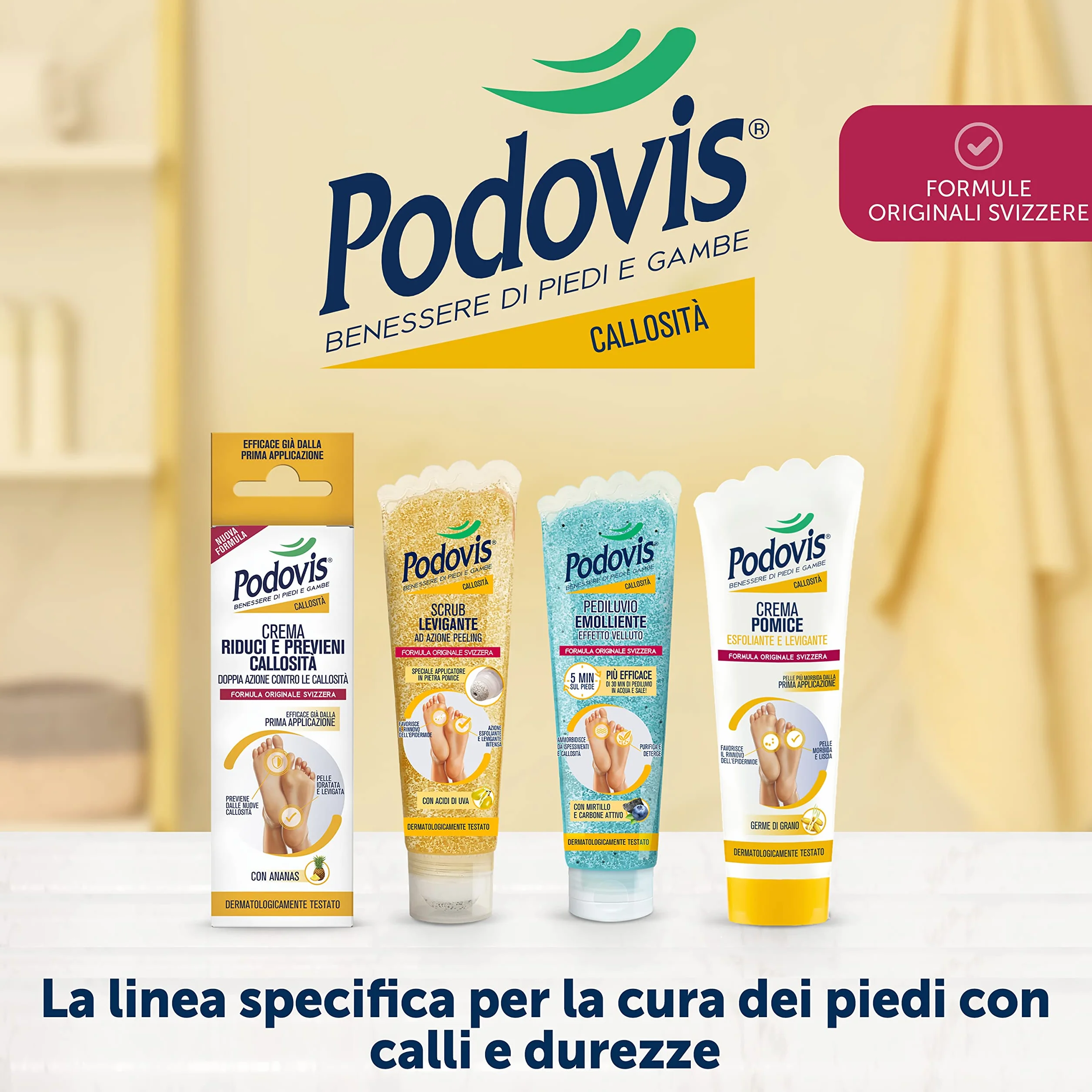 Podovis Ligne Callosité Gommage Peeling Renouvellement Épiderme