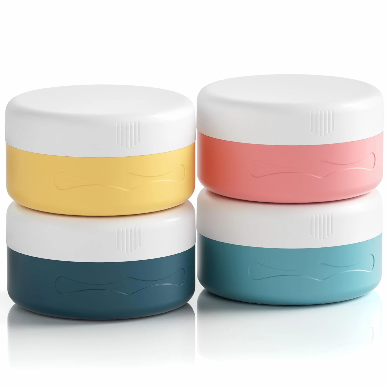 Flacon Voyage sans BPA 40ml, Récipients de Toilette Approuvé TSA, Pots à Crème en Silicone Anti-fuite