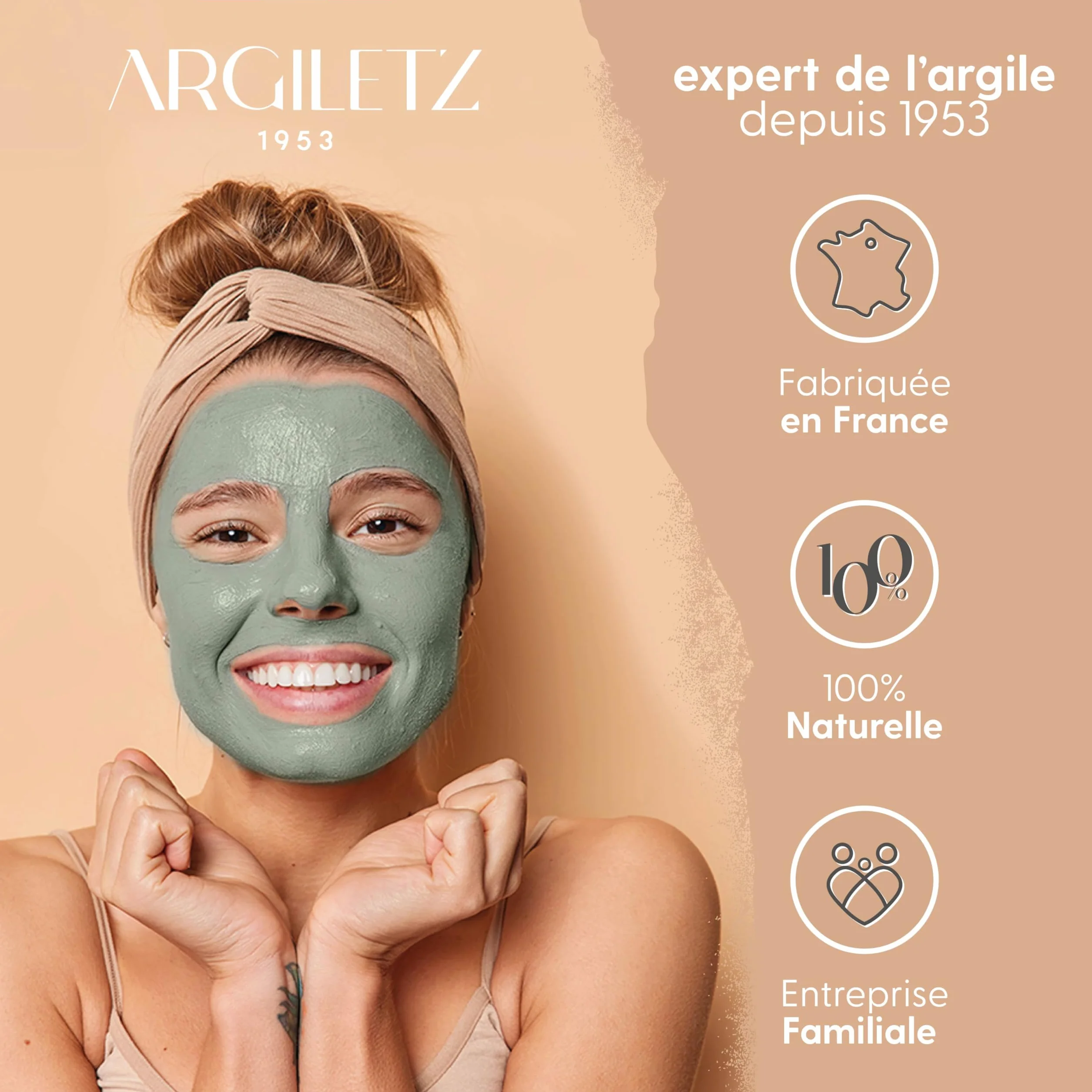 Argiletz Argile Verte Prête À L’Emploi 1 kg Pot – Pâte Naturelle Cataplasme Usage Ciblé