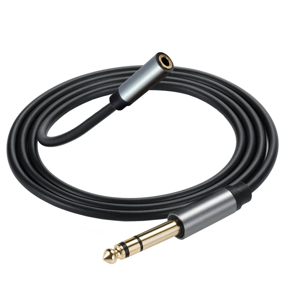 Adaptateur casque TRS 6,35 mm 1/4 vers 3,5 mm mâle vers 3,5 mm (mono, 3 mètres)