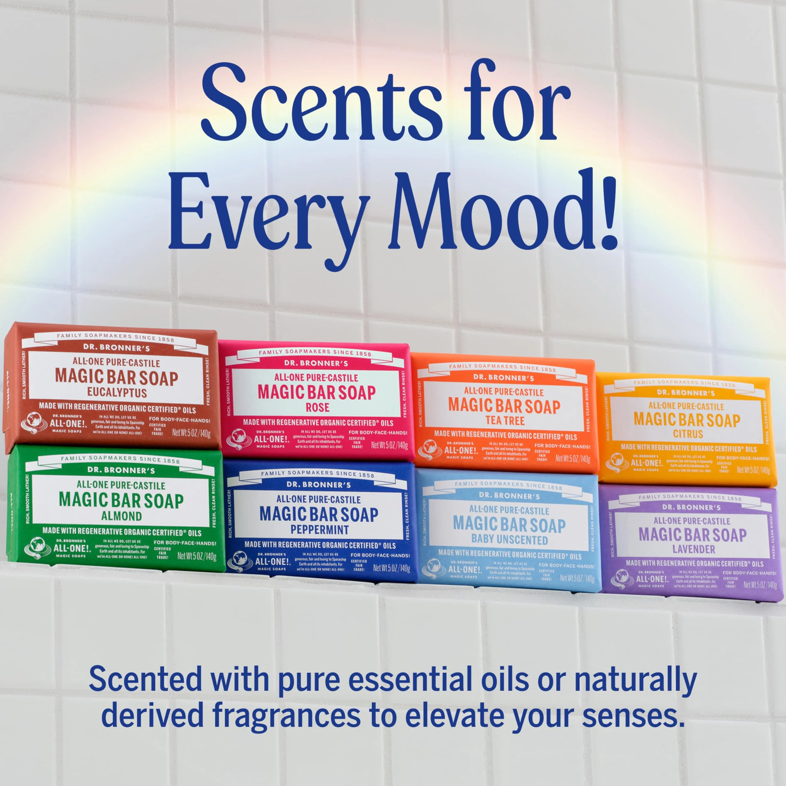 Dr. Bronner's Magic Soaps Savon de Castille pur Arbre de thé Tout-Un chanvre 5 oz 140 g