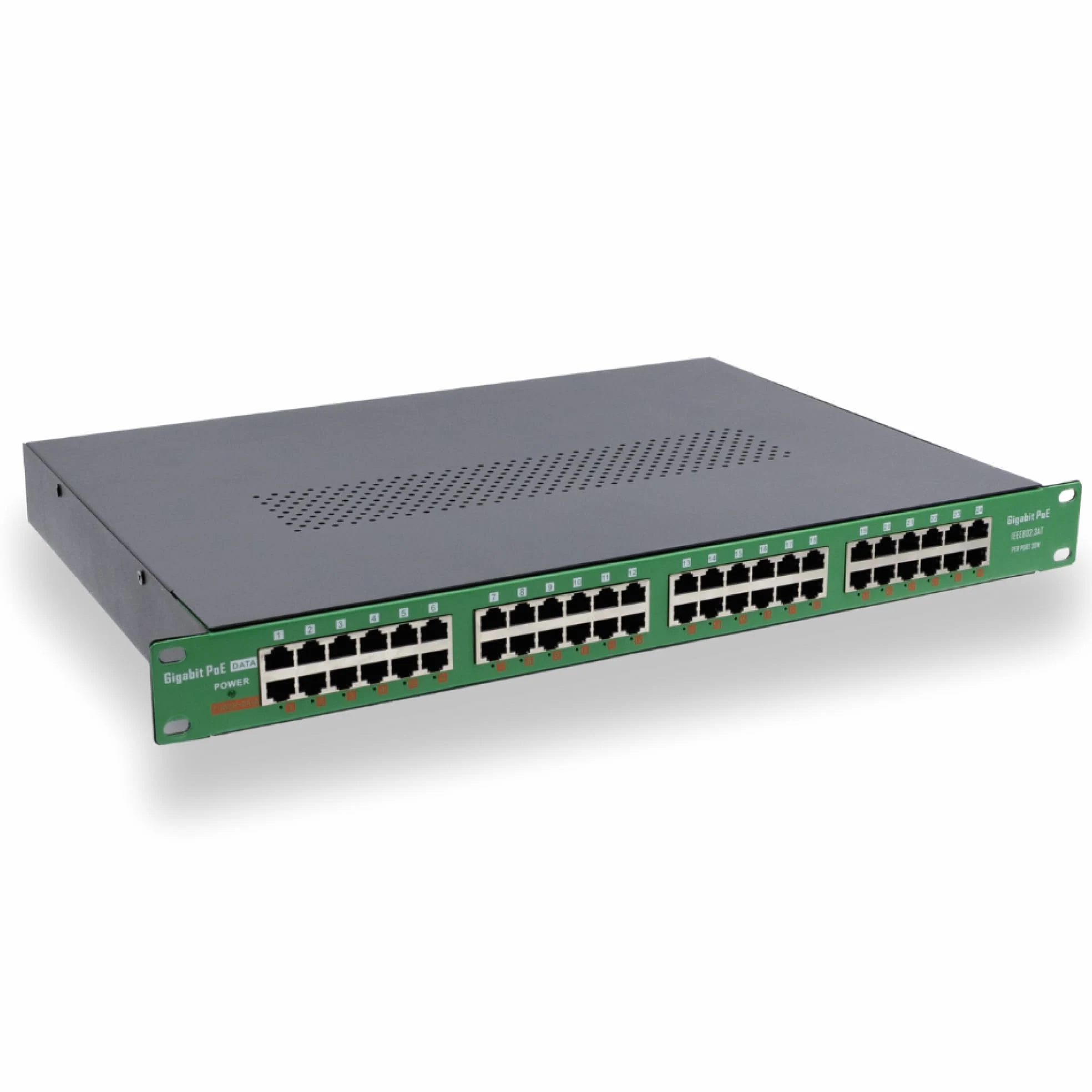 PoE Texas Injecteur PoE+ IEEE 802.3at à 24 ports - Obtenez un PoE+ complet sur chaque port - Puissance totale de 700 W - Taux de données 10/100/1000 Gigabit - Injecteur PoE+ actif pour points d'accès