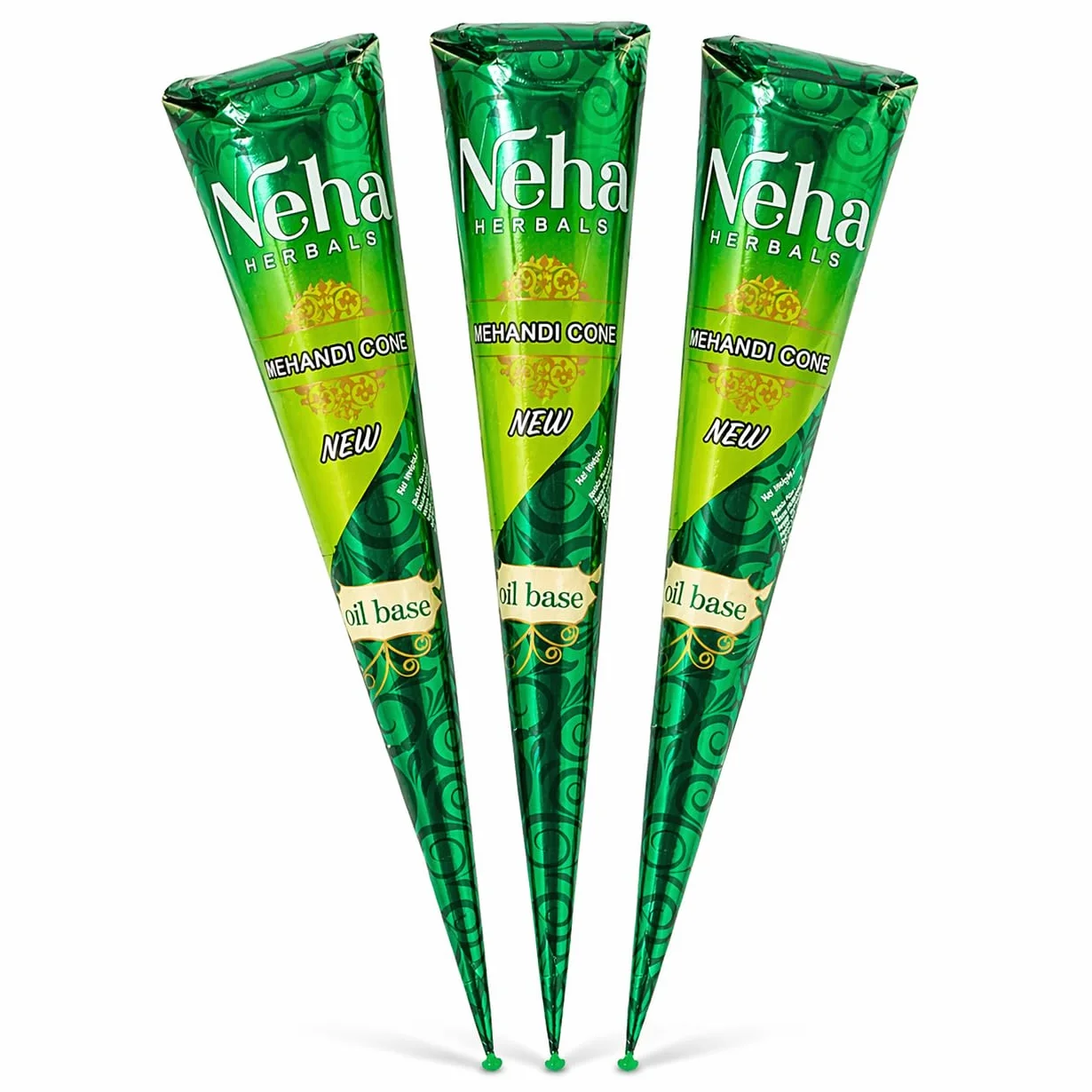 Lot de 3 Cônes de Henné Naturel Coloration Semi-Permanente Neha