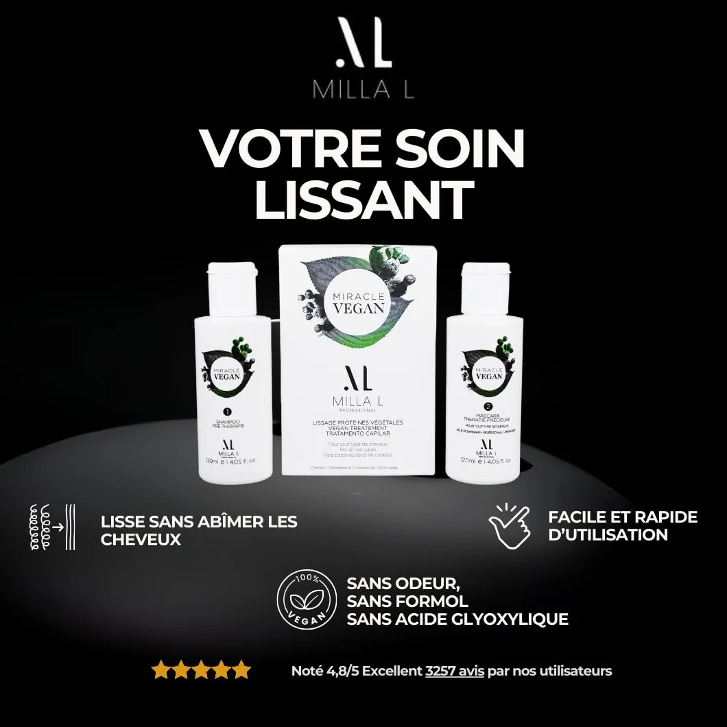 Miracle Vegan Lissage protéine sans formol sans acide glyoxylique à la figue de barbarie obliphica kératine végétale