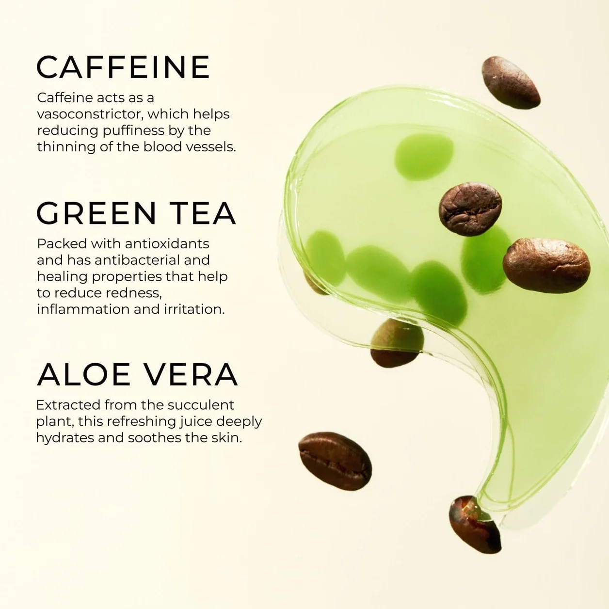 Yepoda The Depuff Eyespresso - patchs yeux caféine thé vert 60 pcs