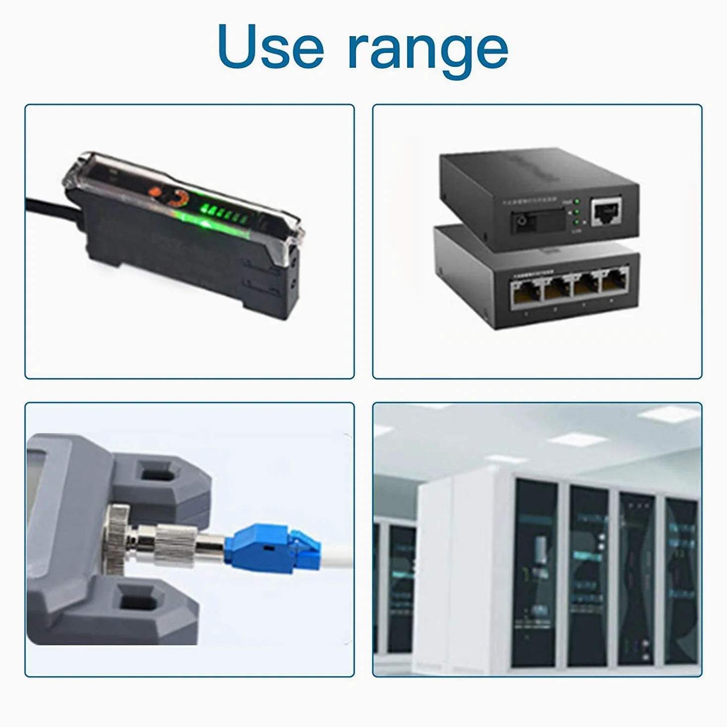Lot de 20 adaptateurs de fibre optique FC mâle vers LC femelle - Localisateur visuel de défaut de fibre pour testeur de fibre optique monomode 9/125um - Adaptateur optique pour VFL