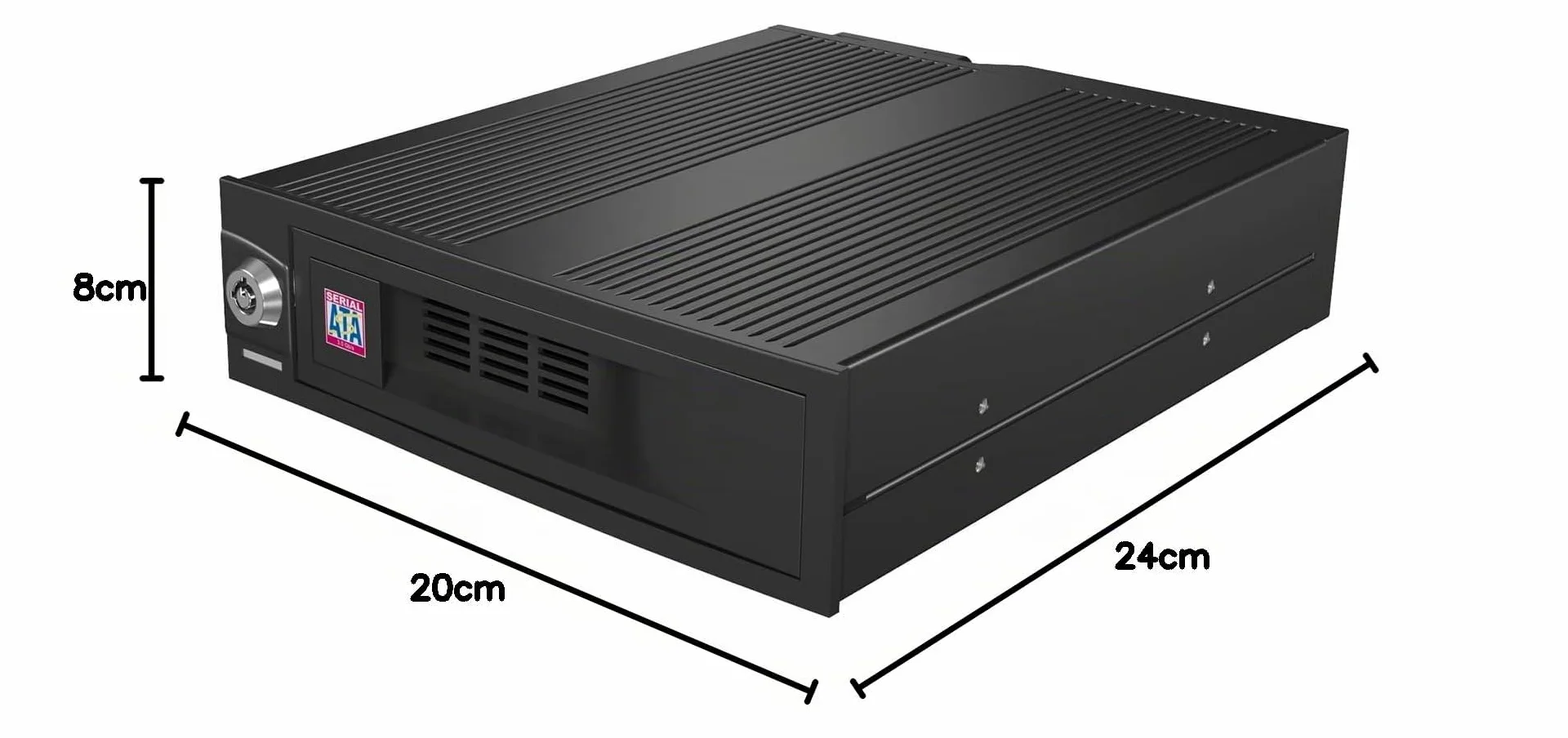 Icy Box IB-170SK-B Rack en Aluminium sans tiroir pour Disque Dur 3.5'' SATA Noir