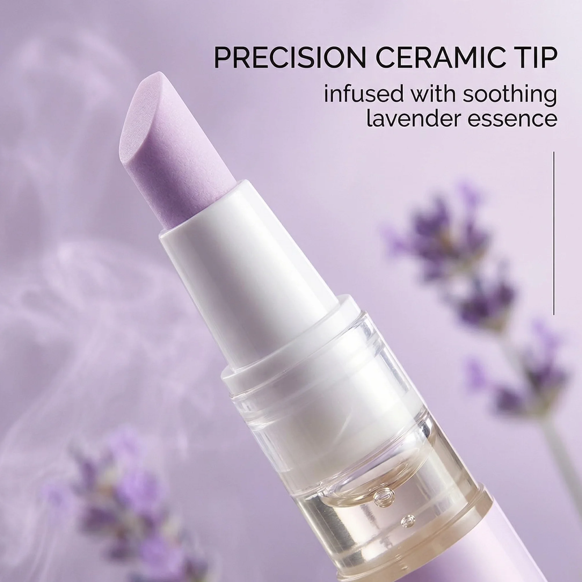 Set de stylos à huile pour cuticules 2 en 1 Pointe en céramique Parfum lavande Soin manucure portable