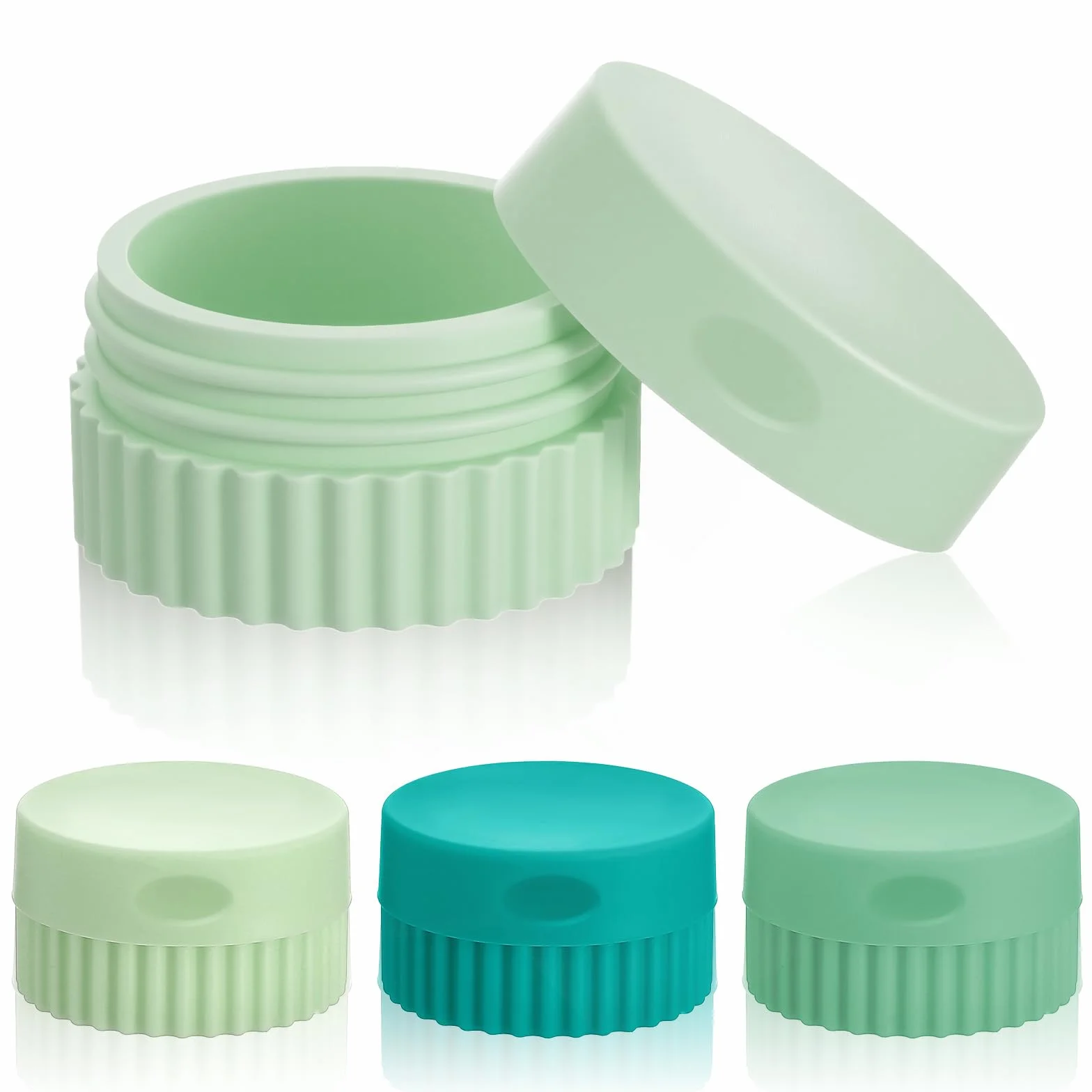 Boîtes cosmétiques rechargeables 20 ml en silicone anti-fuite lot de 4