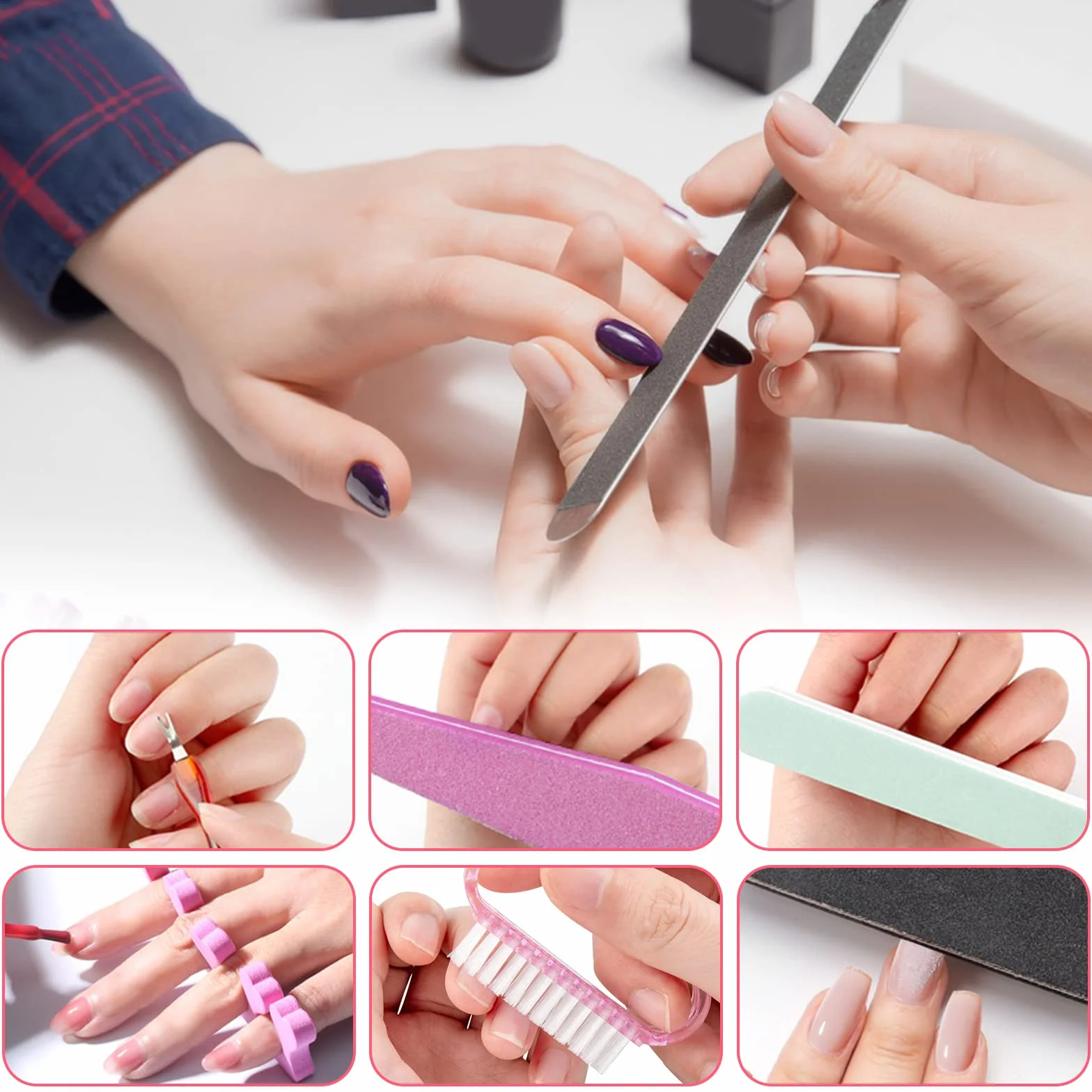 Kit de Nail Art 23 Pièces Pinceau Dotting Striping Tape Accessoires Professionnel