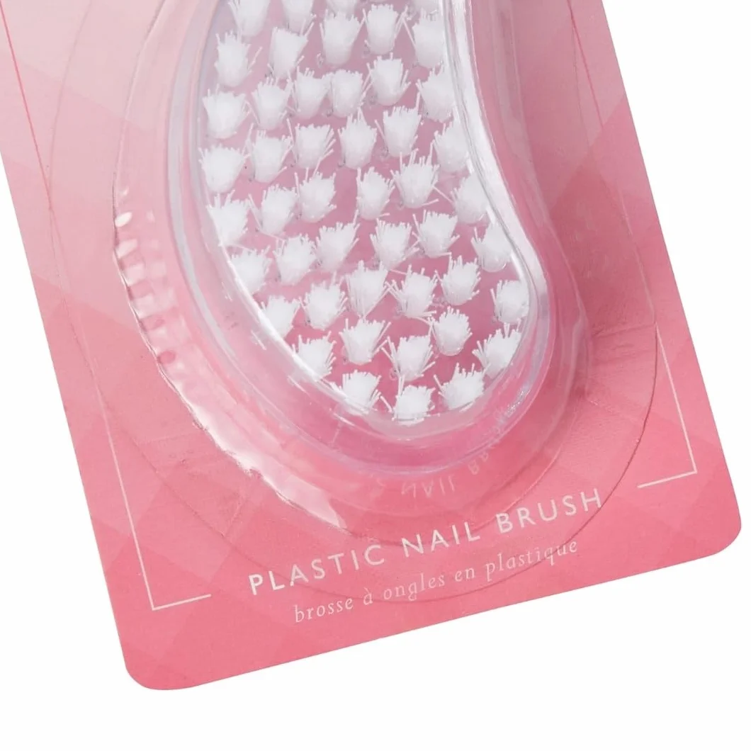 Manicare Brosse à ongles en plastique hygiénique poils solides fermes nettoyer saleté graisse sous ongles mains pieds