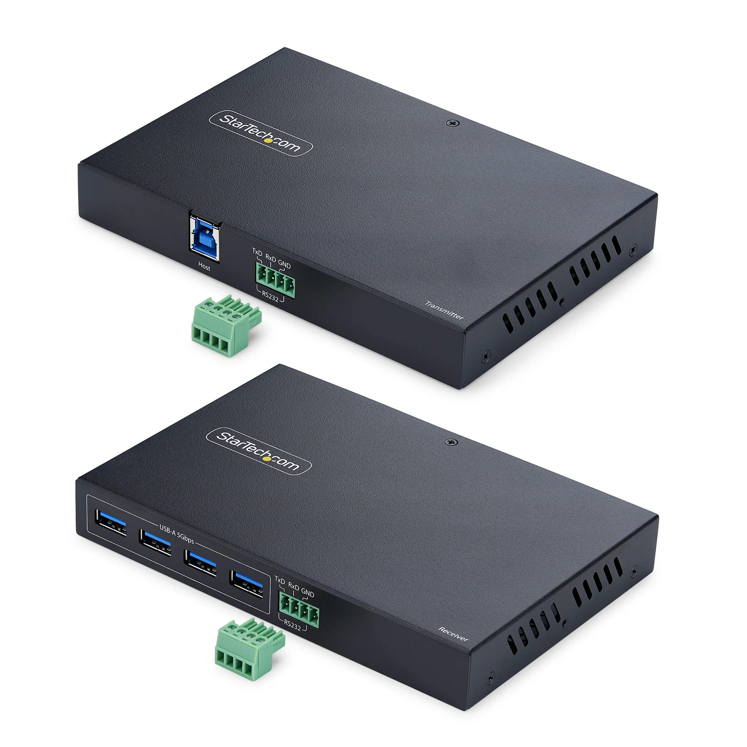 StarTech Extension USB 3.0 4 Ports sur Ethernet 100m Via RJ45 Cat6a Cat8 | Hub 4x USB-A 5 Gbps, Périphériques USB distants, HDBaseT, PoC, C10043-USB-EXTENDER