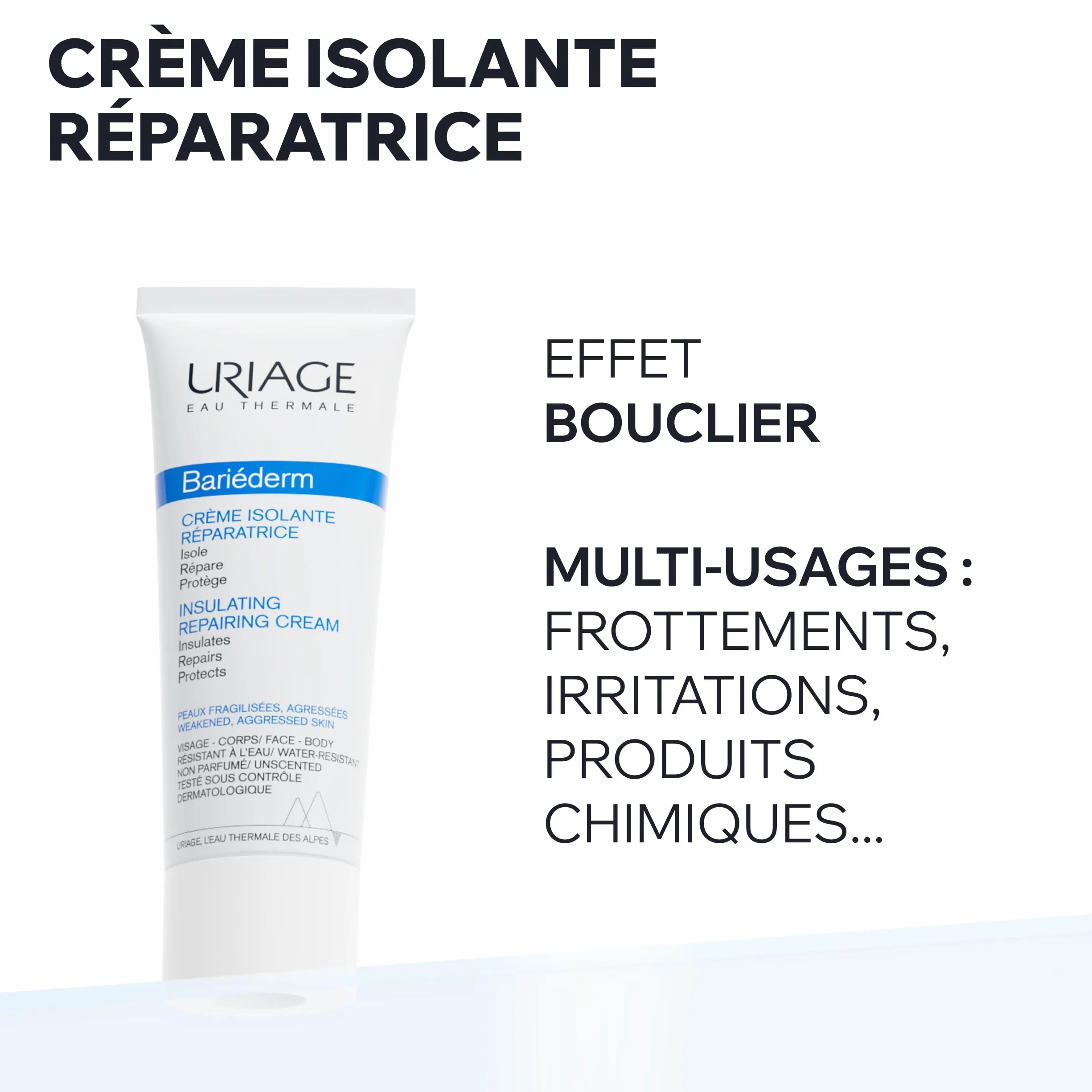 Uriage Bariederm Crème Isolante Réparatrice Peaux Fragilisées Effet Bouclier 1L
