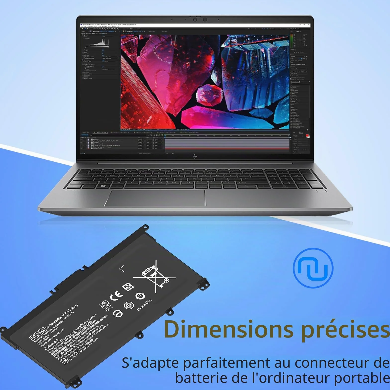 Batterie HP Pavilion 14-CE 15-CS 17-by HT03XL TF03XL 11.55V 3630mAh
