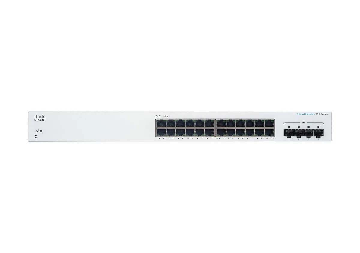 Commutateur intelligent Cisco Business CBS220-24T-4G | 24 ports GE | Ports SFP 4 x 1G | Garantie matérielle limitée de 3 ans (CBS220-24T-4G-EU)