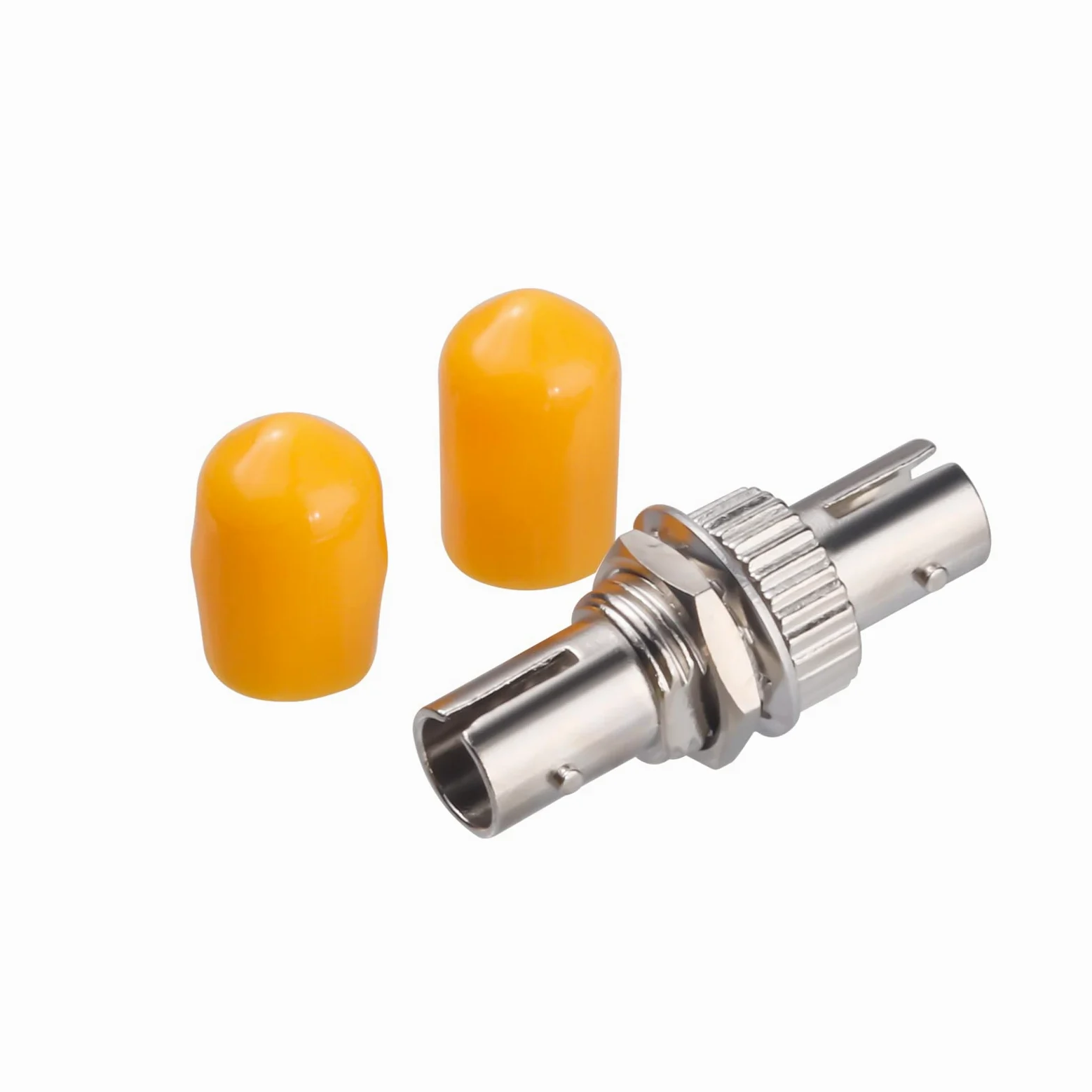 Lot de 50 coupleurs de fibre optique ST vers ST - Simplex monomode multimode - Capuchon jaune