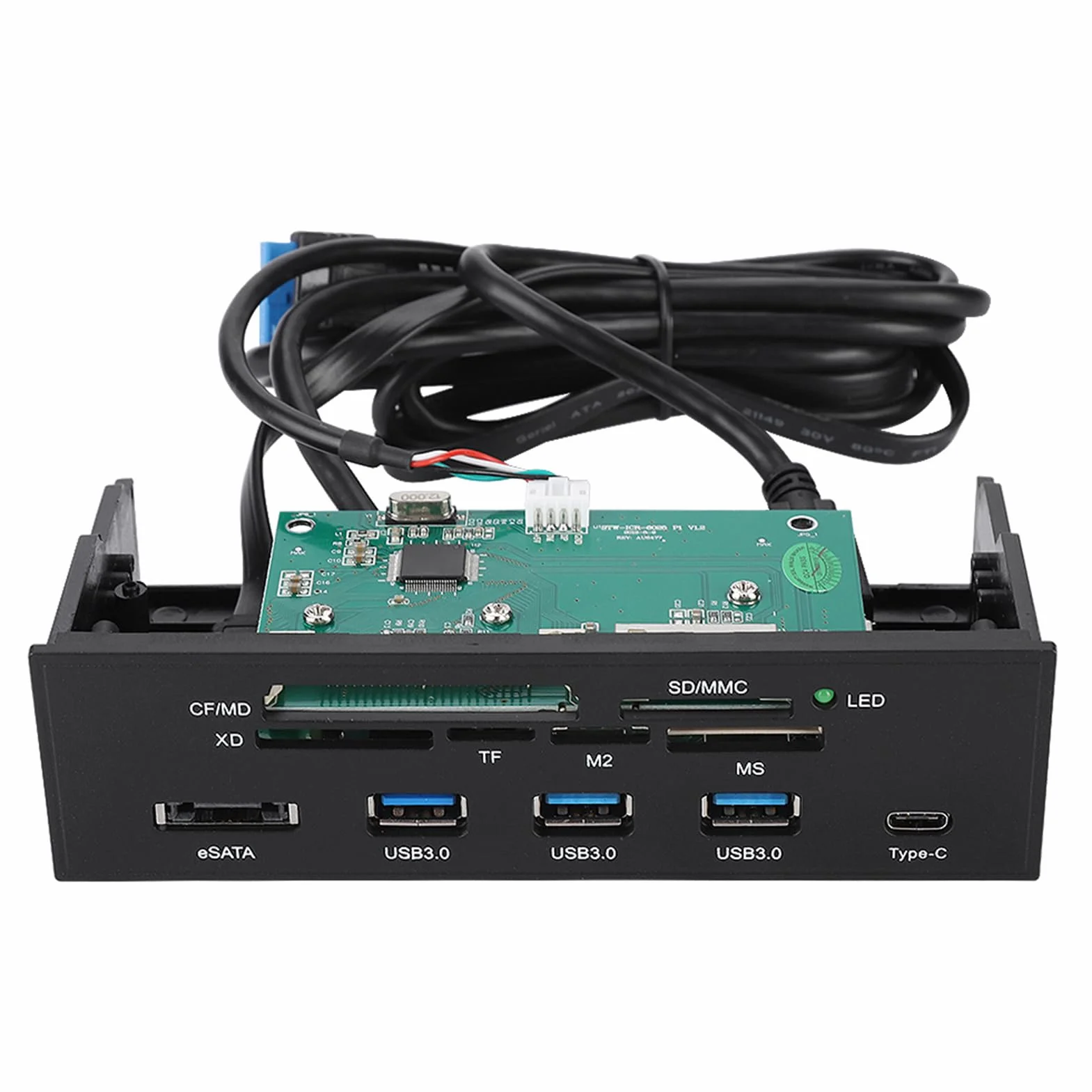 Lecteur de Carte Interne USB 3.0 5,87 Pouces 5 Ports 6 Emplacements avec eSATA et USB 3.1 Baie 2,5 Pouces