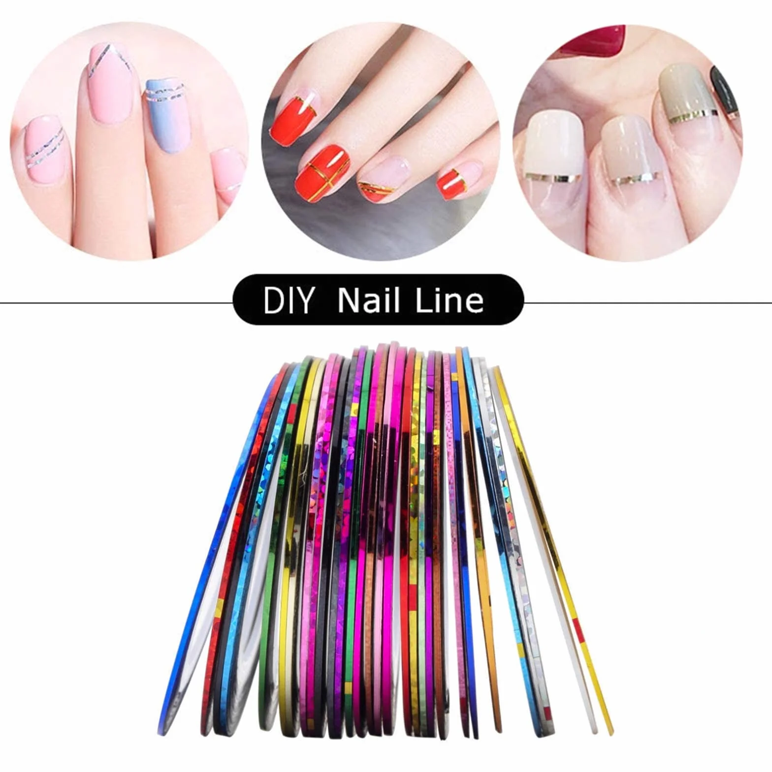 42 Couleurs Nail Art Striping Tape Bande Manucure Rouleau à Ongles Autocollant