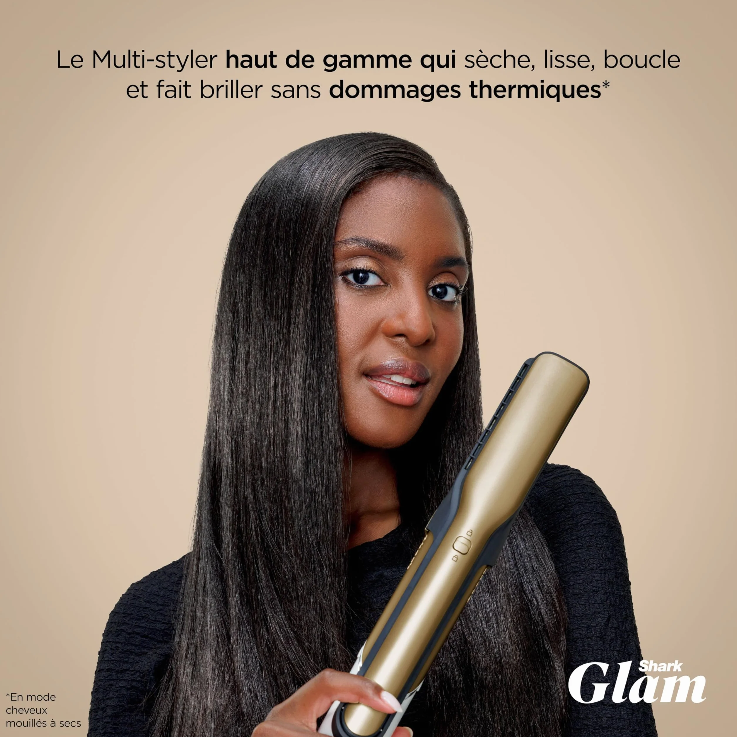 Shark Glam Multistyler Brosse soufflante et volumisante Lisseur cheveux Boucleurs auto-enroulants