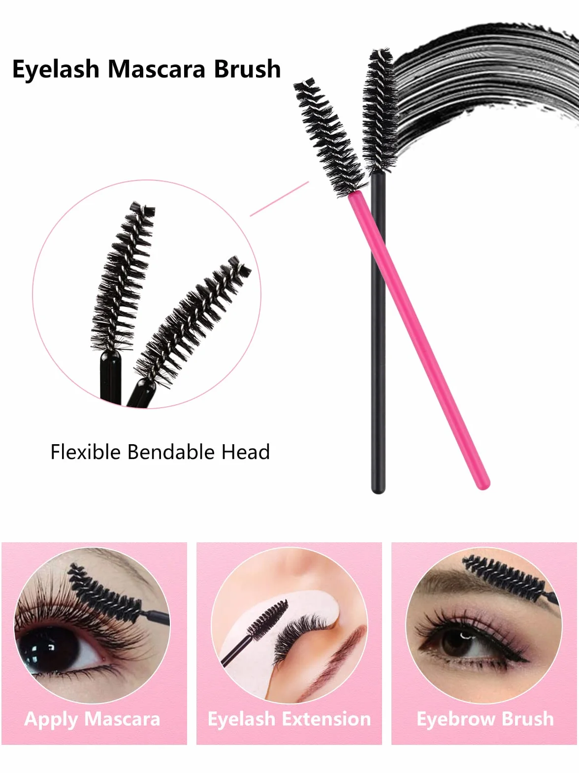 LIONVISON Applicateur de Maquillage Jetable, Palette de Mélange avec Spatule, 262 Pinceaux