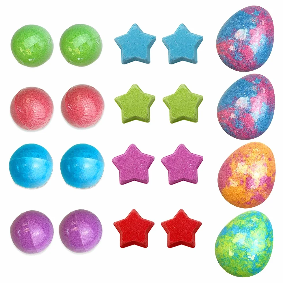 Lot Méga Pack de 20 Baff Bombz, Bombes de Bain Effervescentes, Coffret Cadeau pour Enfants