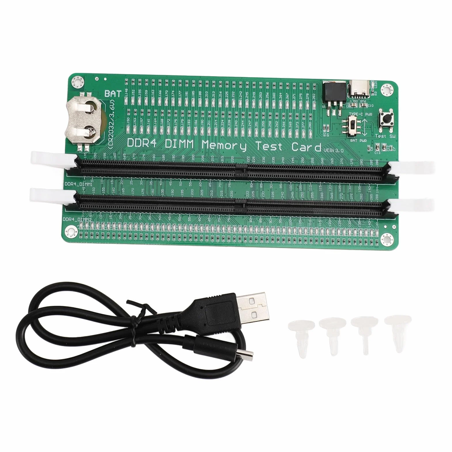 Testeur de Mémoire DDR4 pour Ordinateur de Bureau avec Indicateurs LED
