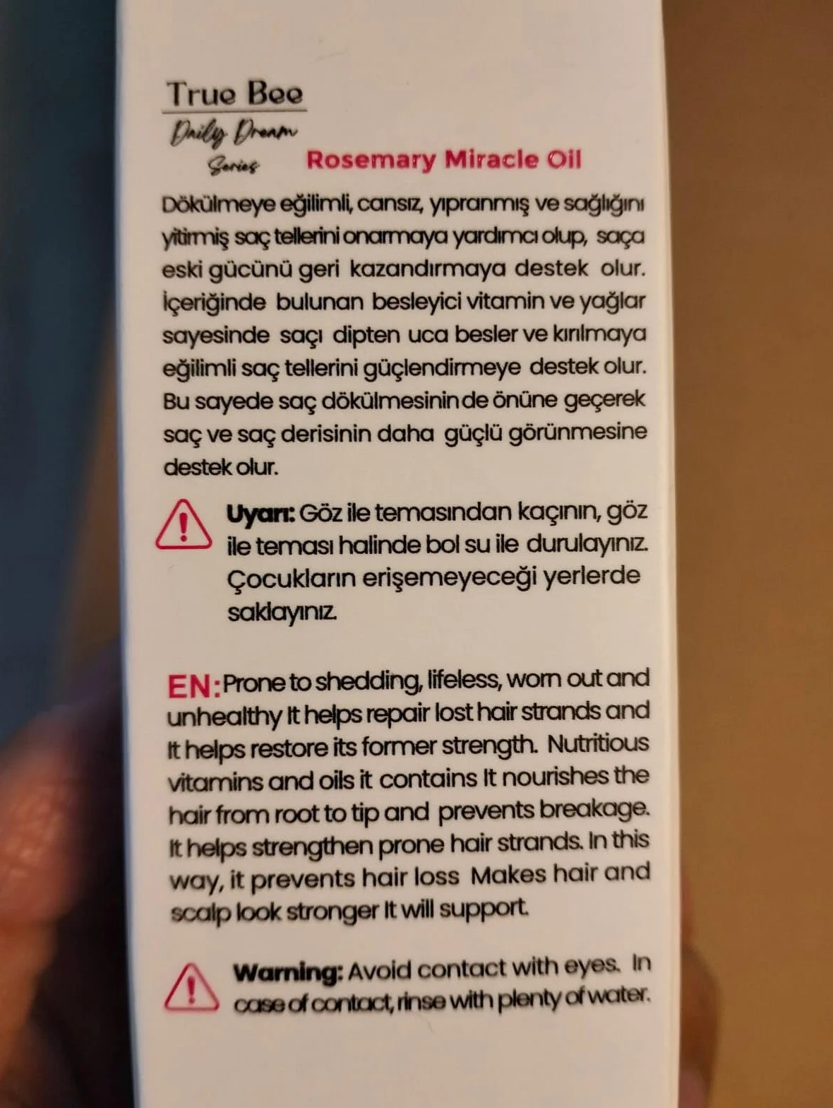 Daily Dream Care Güçlü 3'lü Mucizevi Saç Seti Biberiye Tonique Sirkeli Tonique - Biberiye Kompleks Yağ