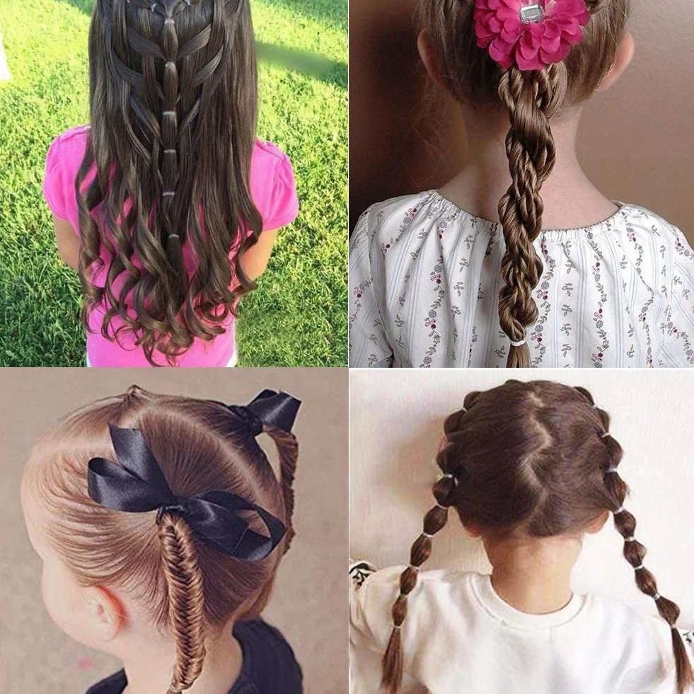 Mini Élastiques Transparents 300 Pièces, Petits Élastiques Cheveux Enfants Dreadlocks Mariage