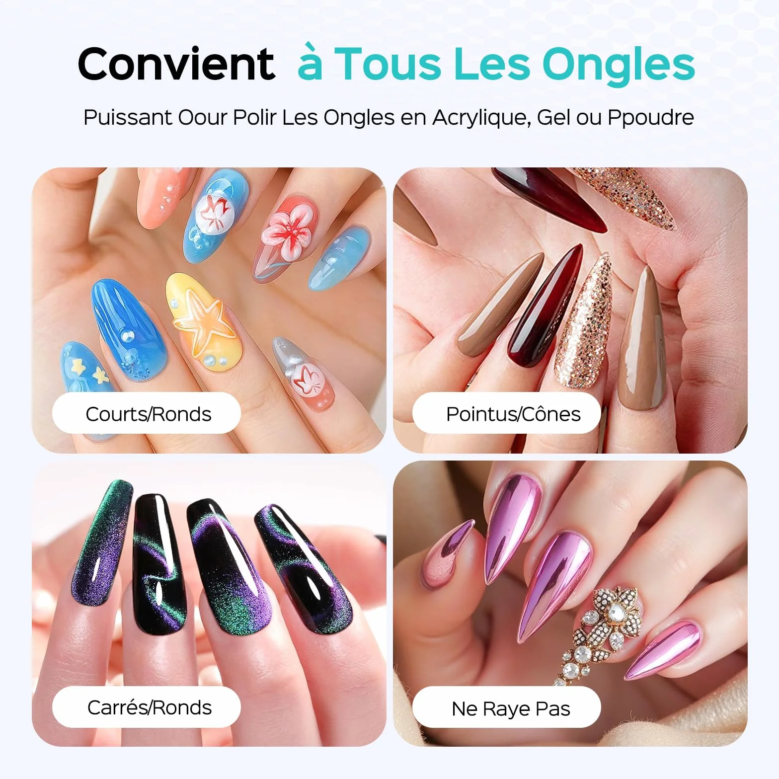 COSLUS E51 Ponceuse Ongles Professionnelle 40000 RPM Lime Electrique 6 en 1 Gel Acrylique