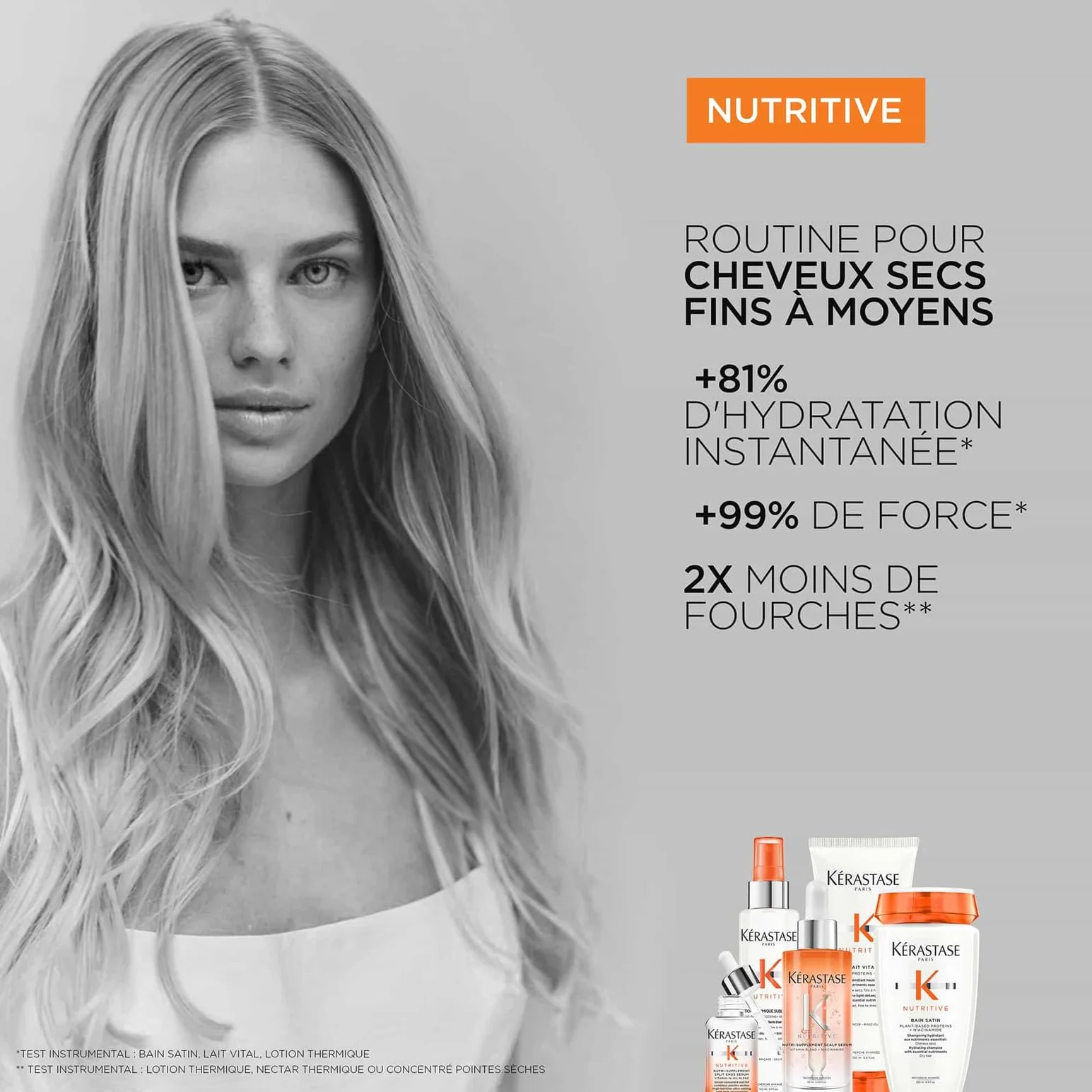 KÉRASTASE Nutritive Lait Vital Après-Shampoing Démêlant 200 ml Niacinamide Protéines Végétales Cheveux Secs Fins Hydratation 72h