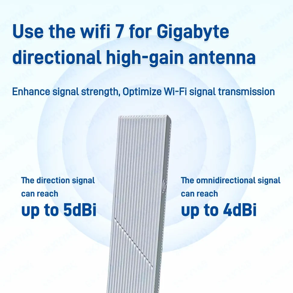 Antenne de base magnétique WiFi 7 avec nouvelle interface pour PC de bureau pour GIGABYTE X870 Z890 B850 WiFi7 Antennes Blanc