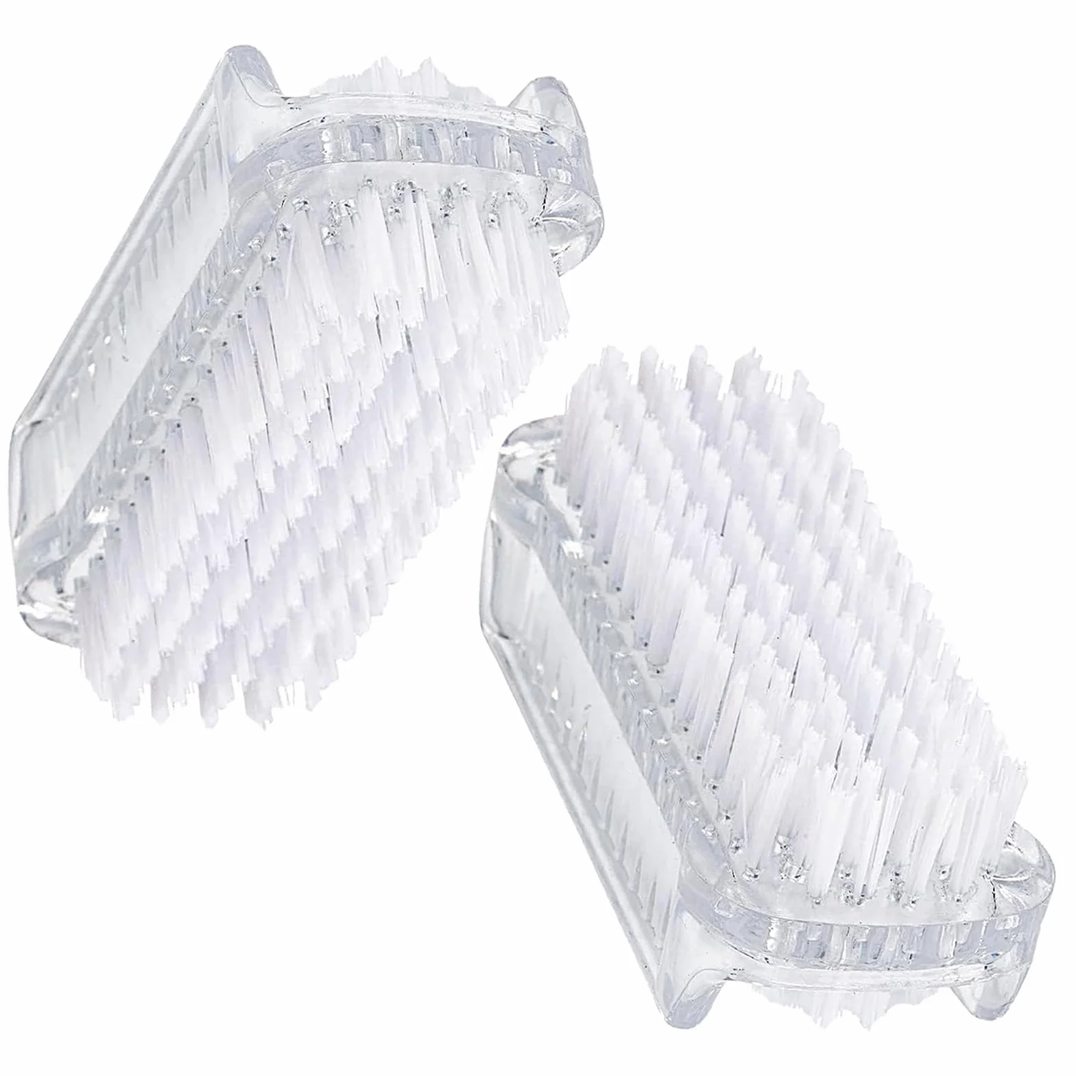 Brosse à Ongles Double Face Lot de 2 Blanc Nettoyage Ongles