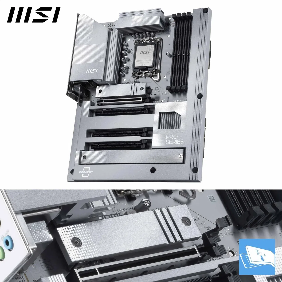 MSI PRO Z890-S Carte mère WiFi PZ, rétro-connexion ATX – Prend en charge les processeurs Intel Core Ultra (série 2), LGA 1851 – DDR5 Boost de mémoire (8600+ MT/s OC), PCIe 5.0 x16, M.2 Gen5, Wi-Fi 7