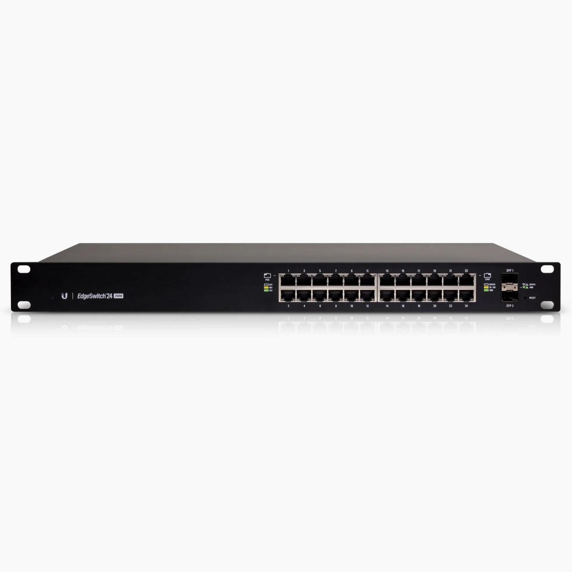 Ubiquiti Edgeswitch 24 Rackmount Gigabit Managed Switch, 24x RJ-45, 2x Sfp, 250w Poe+ (eS-24-250w)